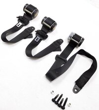 2005 LAND ROVER LR3 REAR 2nd ROW SECOND ROW SEATBELT RETRACTOR SET/3 (BLACK)