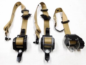 Thumbnail 4: 2009 BMW X5 (E70) REAR 2nd SECOND ROW SEATBELT BUCKLE RETRACTOR SET/3 (BEIGE)