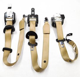Thumbnail 5: 2009 BMW X5 (E70) REAR 2nd SECOND ROW SEATBELT BUCKLE RETRACTOR SET/3 (BEIGE)