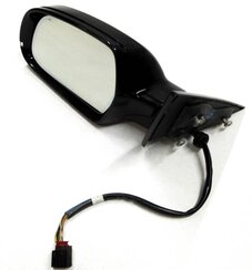 09-14 AUDI A5 S5 (B8 8T) LEFT DRIVER HEATED AUTODIM MEMORY DOOR MIRROR (BLACK)