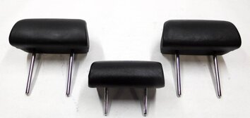 Thumbnail 2: 2008 BMW X5 (E70) REAR 2nd SECOND ROW (BLACK LEATHER LUSW) HEADREST SET-3