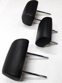 Thumbnail 4: 2008 BMW X5 (E70) REAR 2nd SECOND ROW (BLACK LEATHER LUSW) HEADREST SET-3