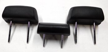 Thumbnail 5: 2008 BMW X5 (E70) REAR 2nd SECOND ROW (BLACK LEATHER LUSW) HEADREST SET-3