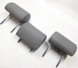 2005 BMW X5 (E53) REAR LEFT - CENTER - RIGHT (GRAY LEATHER) HEADREST SET (3)