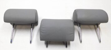 Thumbnail 2: 2005 BMW X5 (E53) REAR LEFT - CENTER - RIGHT (GRAY LEATHER) HEADREST SET (3)