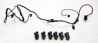 Thumbnail 2: 2009 MB GL320 (X164) FRONT PDC PARK ASSIST DISTANCE SENSOR SET-6 w/HARNESS BLACK