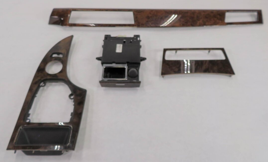 Thumbnail 2: 2008 BMW 535i (E60) DASH CONSOLE ASH TRAY (FINE WOOD) TRIM PANEL SET-4