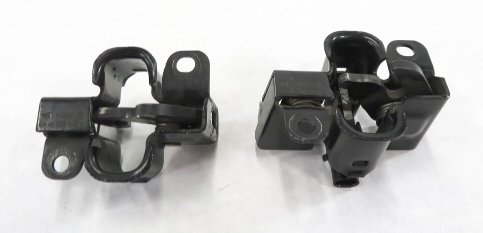 Thumbnail 3: 2009 MB ML320 (W164) FRONT HOOD LID LOWER LOCK LATCH CATCH SET-2 w/ CABLE