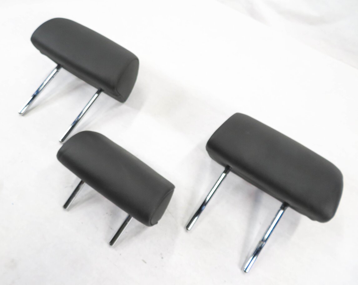 2008 BMW X5 (E70) REAR 2nd SECOND ROW (BLACK LEATHER) HEADREST SET-3