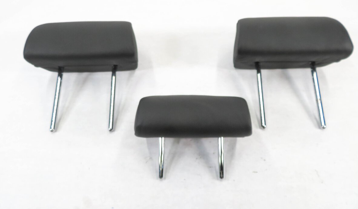 Thumbnail 2: 2008 BMW X5 (E70) REAR 2nd SECOND ROW (BLACK LEATHER) HEADREST SET-3