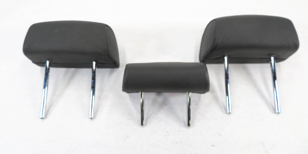 Thumbnail 5: 2008 BMW X5 (E70) REAR 2nd SECOND ROW (BLACK LEATHER) HEADREST SET-3