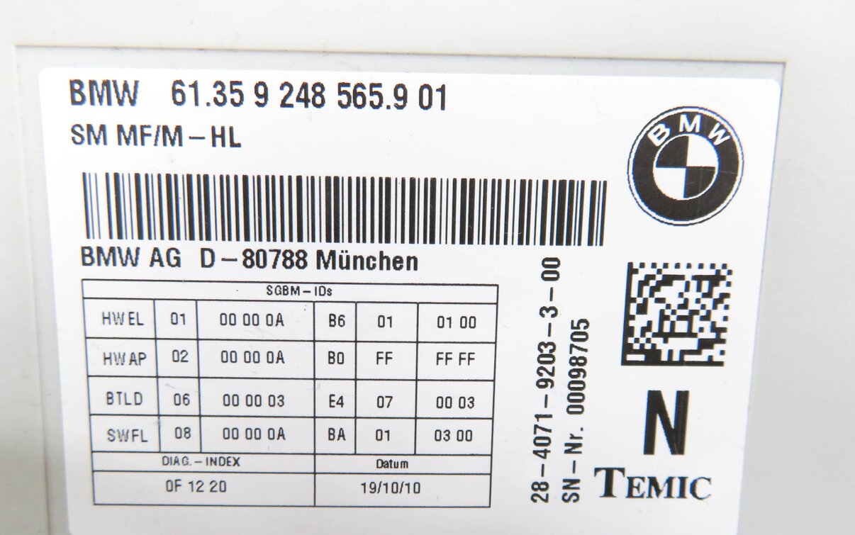 Thumbnail 6: 10-17 BMW 528i 535i 550i 650i 740i 750i 760i F10 F01 COMFORT MEMORY SEAT MODULE
