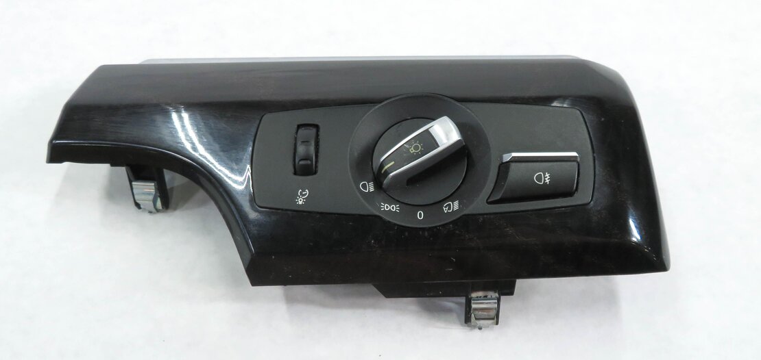 Thumbnail 4: 2011 BMW 550iGT (F07) HEADLIGHT FOG LIGHT LAMP CONTROL SWITCH (DARK ASH WOOD)
