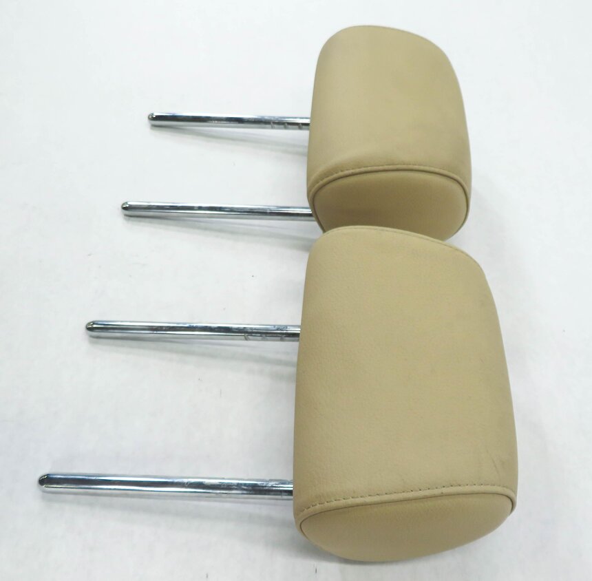 Thumbnail 3: 2011 BMW 550iGT (F07) LEFT & RIGHT SIDE REAR SEAT (BEIGE LEATHER) HEADREST SET-2