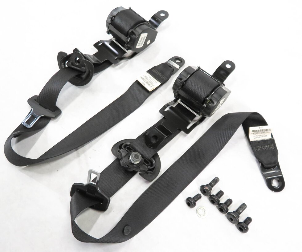 2011 BMW X5 (E70) REAR 2nd SECOND ROW SEATBELT BUCKLE RETRACTOR SET-2 (BLACK)
