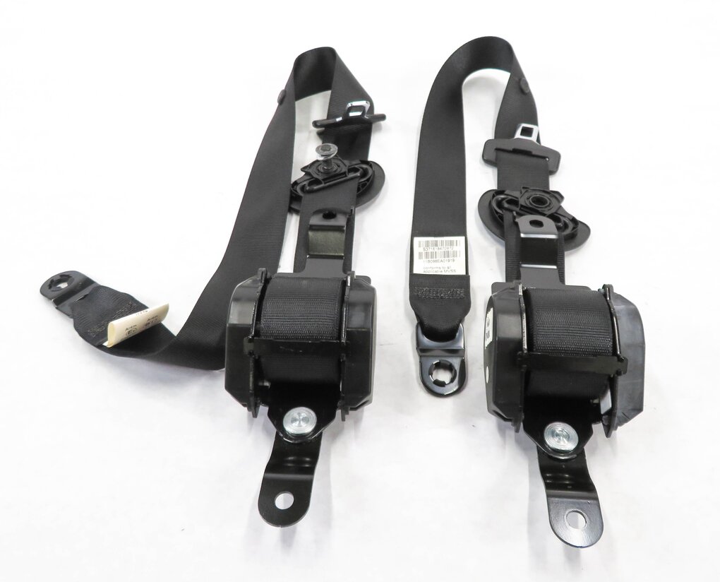 Thumbnail 4: 2011 BMW X5 (E70) REAR 2nd SECOND ROW SEATBELT BUCKLE RETRACTOR SET-2 (BLACK)
