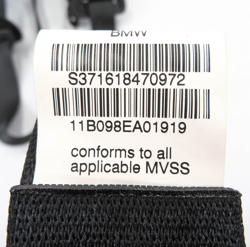 Thumbnail 6: 2011 BMW X5 (E70) REAR 2nd SECOND ROW SEATBELT BUCKLE RETRACTOR SET-2 (BLACK)