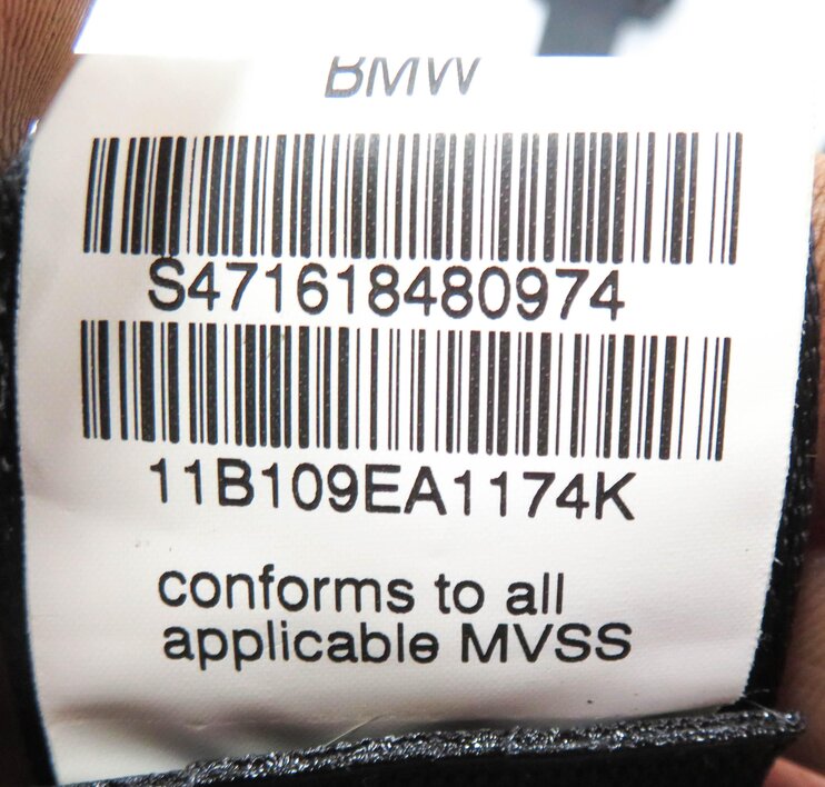 Thumbnail 7: 2011 BMW X5 (E70) REAR 2nd SECOND ROW SEATBELT BUCKLE RETRACTOR SET-2 (BLACK)