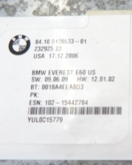 Thumbnail 7: 08-16 BMW 535i 750i 760i X5 X6 Z4 (E60 F01 E70 E89) BLUETOOTH TELEMATICS MODULE