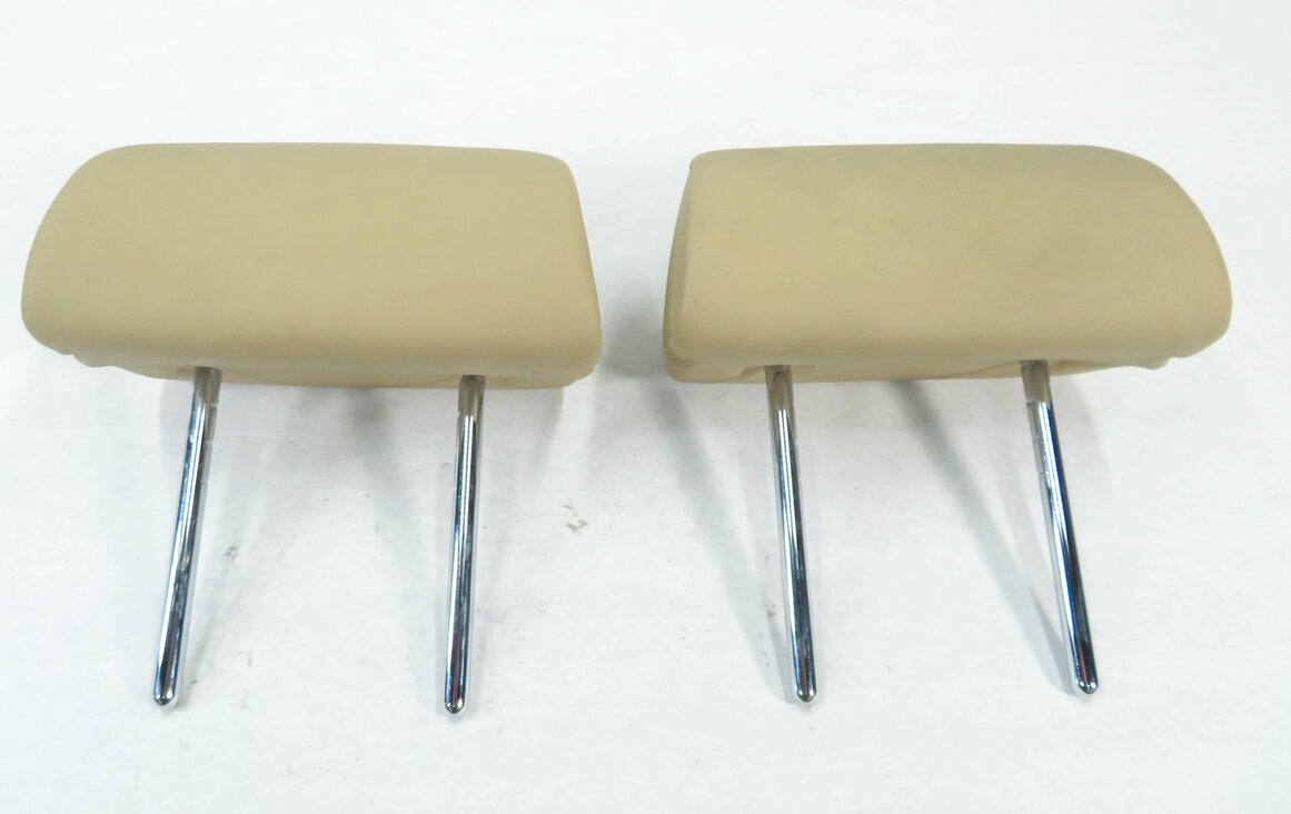 Thumbnail 2: 2008 BMW X5 (E70) REAR 2nd SECOND ROW (BEIGE LEATHER) HEADREST SET-2