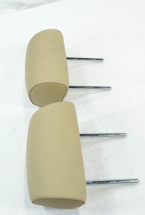 Thumbnail 3: 2008 BMW X5 (E70) REAR 2nd SECOND ROW (BEIGE LEATHER) HEADREST SET-2