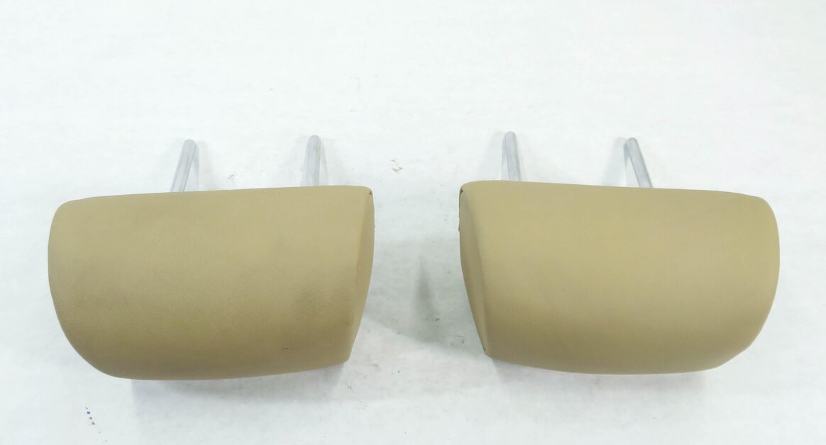 Thumbnail 4: 2008 BMW X5 (E70) REAR 2nd SECOND ROW (BEIGE LEATHER) HEADREST SET-2