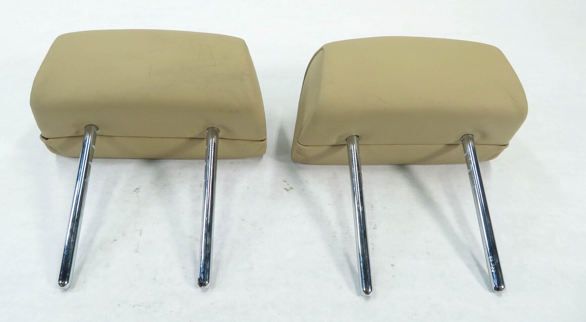 Thumbnail 5: 2008 BMW X5 (E70) REAR 2nd SECOND ROW (BEIGE LEATHER) HEADREST SET-2