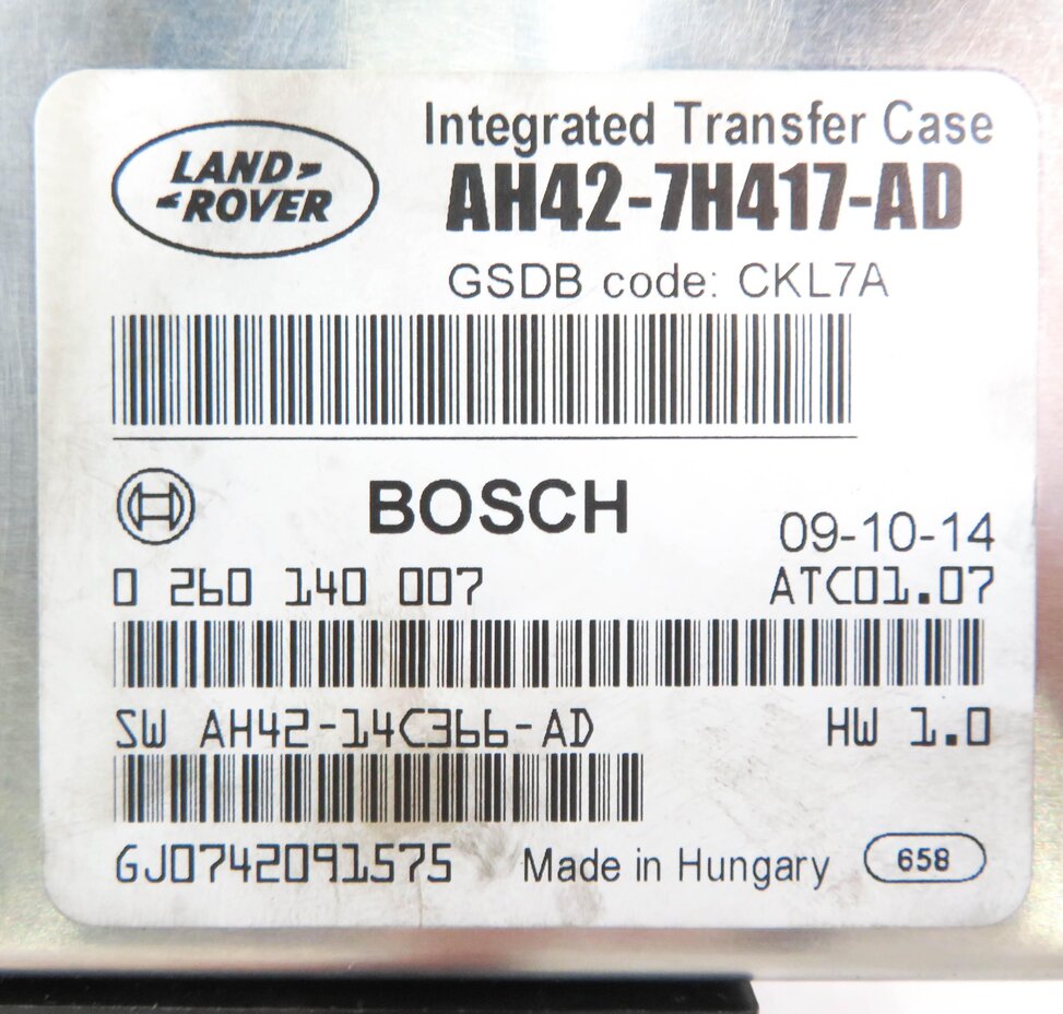 Thumbnail 6: 2010-2013 RANGE ROVER / SPORT LR4 (L320 L322) TRANSFER CASE SHIFT CONTROL MODULE