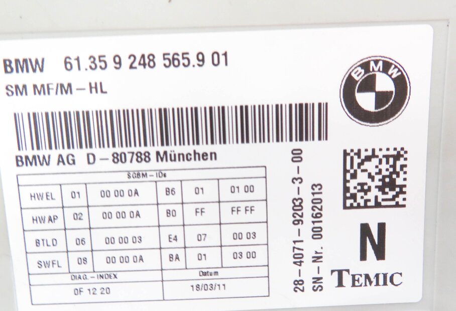 Thumbnail 6: 10-17 BMW 528i 535i 550i 650i 740i 750i 760i F10 F01 COMFORT MEMORY SEAT MODULE