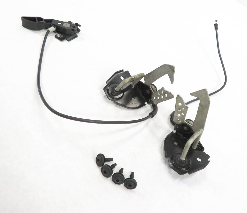2011 BMW 535iGT (F07) FRONT LEFT & RIGHT HOOD LID LOCK LATCH HOOK SET-2 w/HANDLE