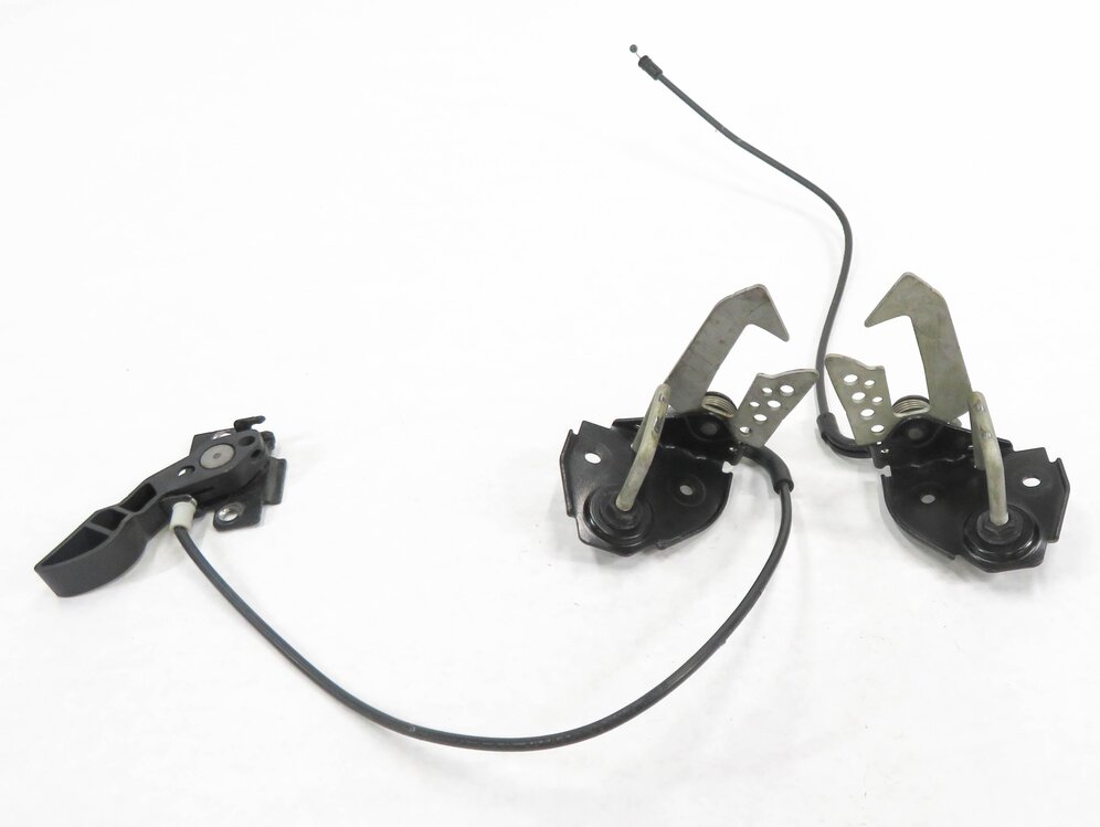 Thumbnail 2: 2011 BMW 535iGT (F07) FRONT LEFT & RIGHT HOOD LID LOCK LATCH HOOK SET-2 w/HANDLE