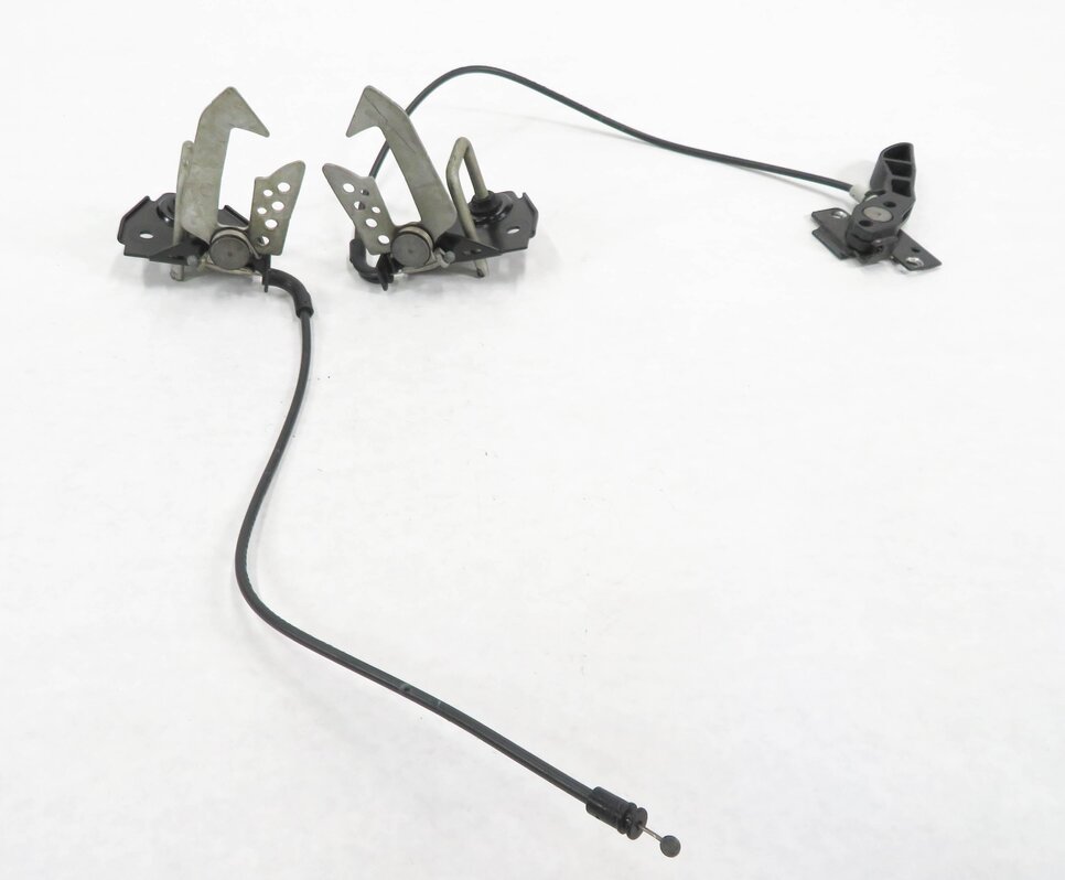 Thumbnail 4: 2011 BMW 535iGT (F07) FRONT LEFT & RIGHT HOOD LID LOCK LATCH HOOK SET-2 w/HANDLE