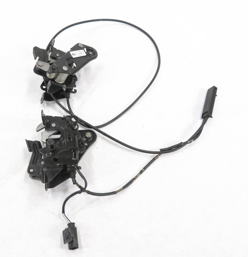 Thumbnail 3: 2011 BMW 535iGT (F07) FRONT HOOD LID LOWER LOCK LATCH CATCH SET-2 w/ CABLE