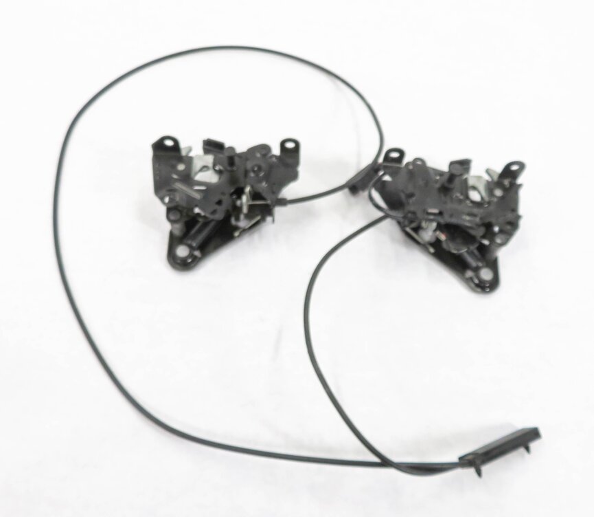 Thumbnail 2: 2011 BMW 740i (F01) FRONT HOOD LID LOCK LOWER LOCK LATCH SET-2 w/ CABLES