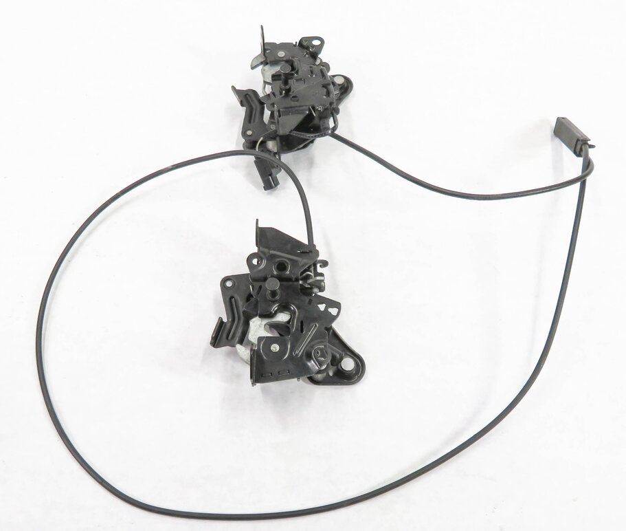 Thumbnail 3: 2011 BMW 740i (F01) FRONT HOOD LID LOCK LOWER LOCK LATCH SET-2 w/ CABLES