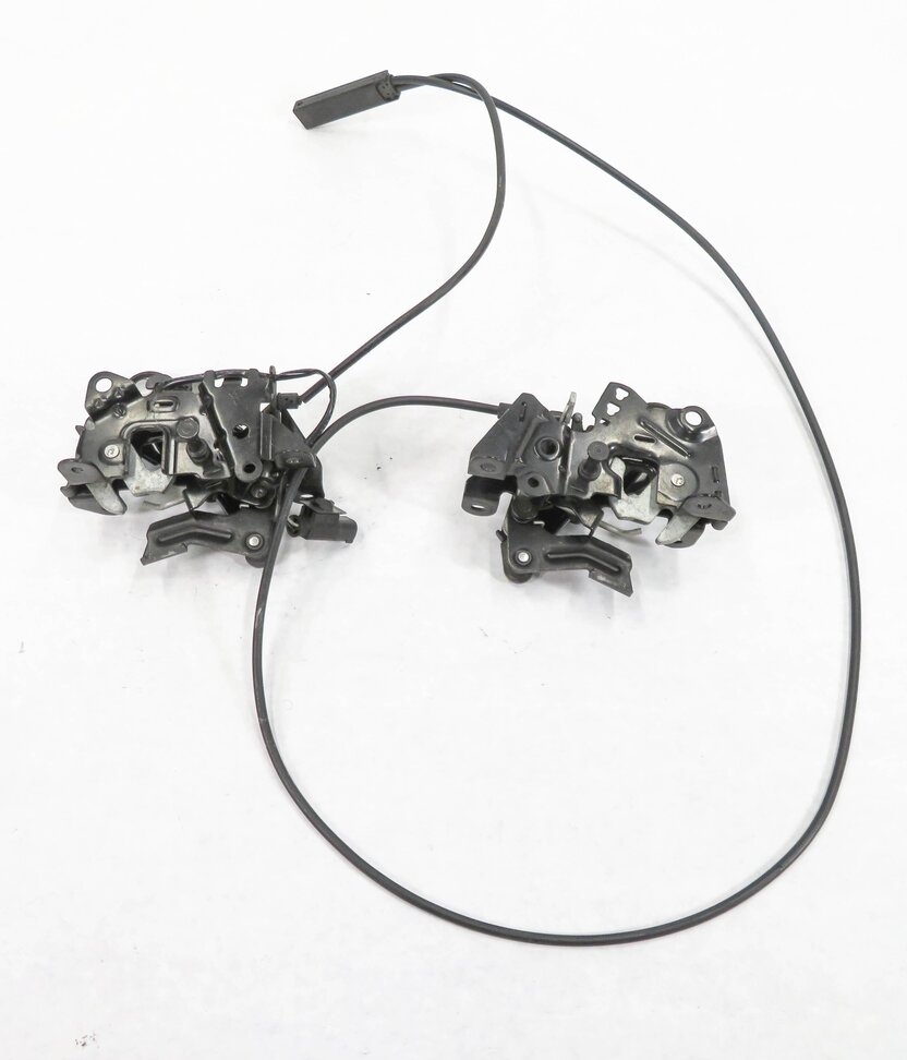 Thumbnail 4: 2011 BMW 740i (F01) FRONT HOOD LID LOCK LOWER LOCK LATCH SET-2 w/ CABLES