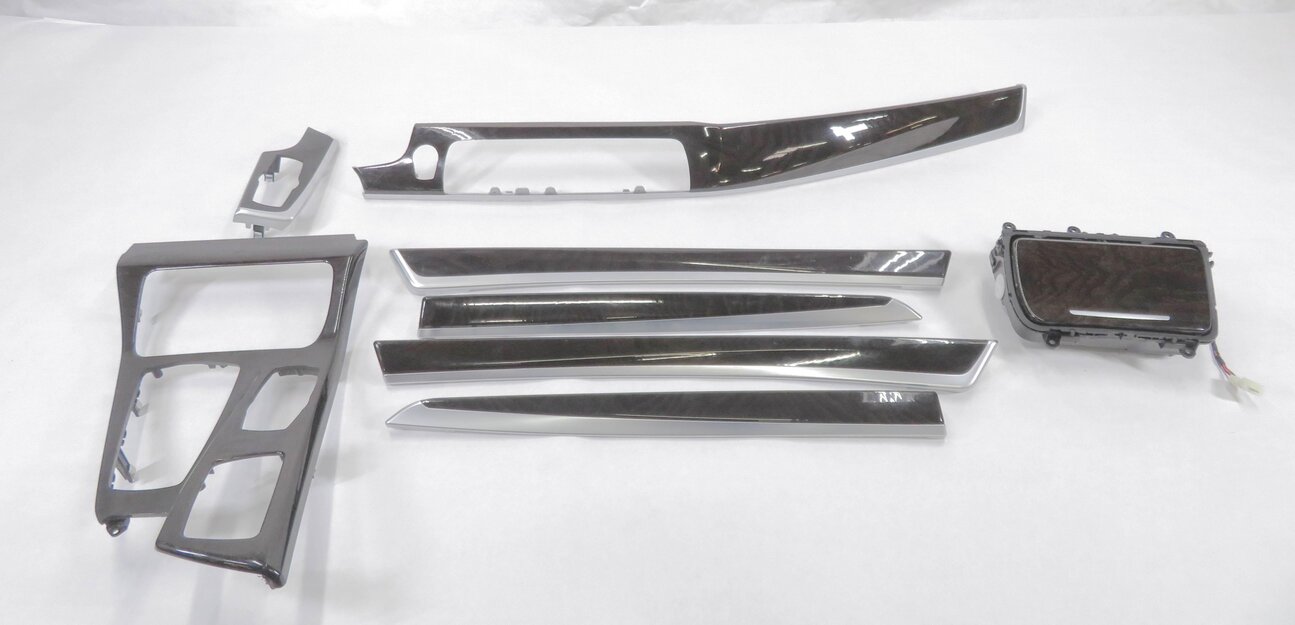 Thumbnail 2: 2012 BMW 528i (F10) DASH DOOR CONSOLE (FINE ASH WOOD GRAIN) TRIM SET-8