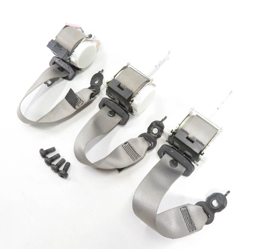 2012 BMW 528i (F10) REAR - LEFT / CENTER / RIGHT SEATBELT RETRACTOR SET-3 (GRAY)