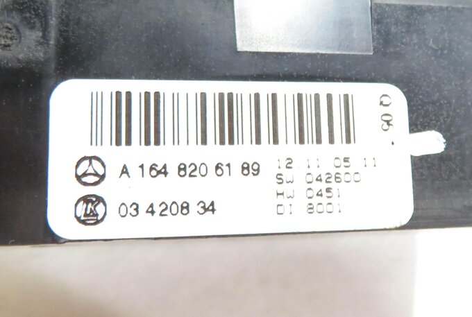 Thumbnail 5: 2006 MERCEDES ML500 (W164) REAR HEATER A/C TEMPERATURE CLIMATE CONTROL PANEL