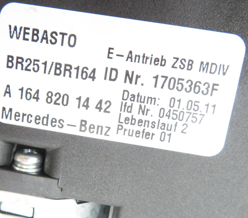 Thumbnail 9: 07-12 MB GL450 ML320 ML350 ML500 GL320 R320 R350 (W251 X164 W164) SUN ROOF MOTOR