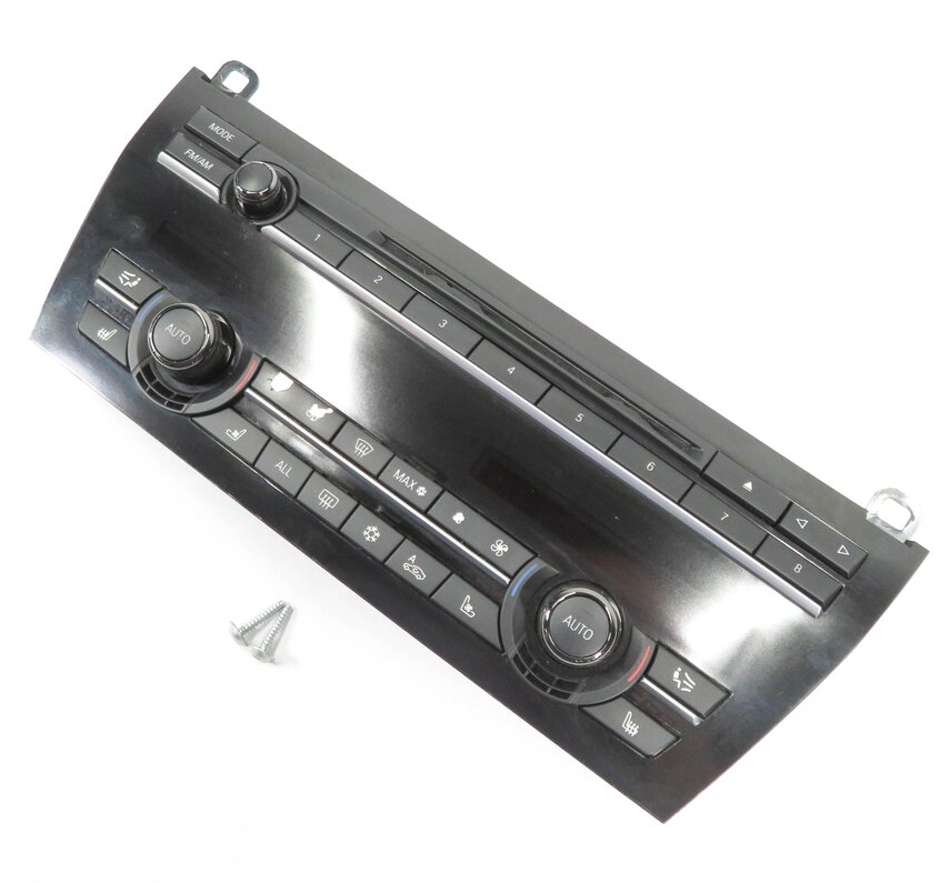 2009-2010 BMW 750i 760i (F01 F02) AM/FM STEREO FACE PLATE w/ TEMPERATURE CONTROL