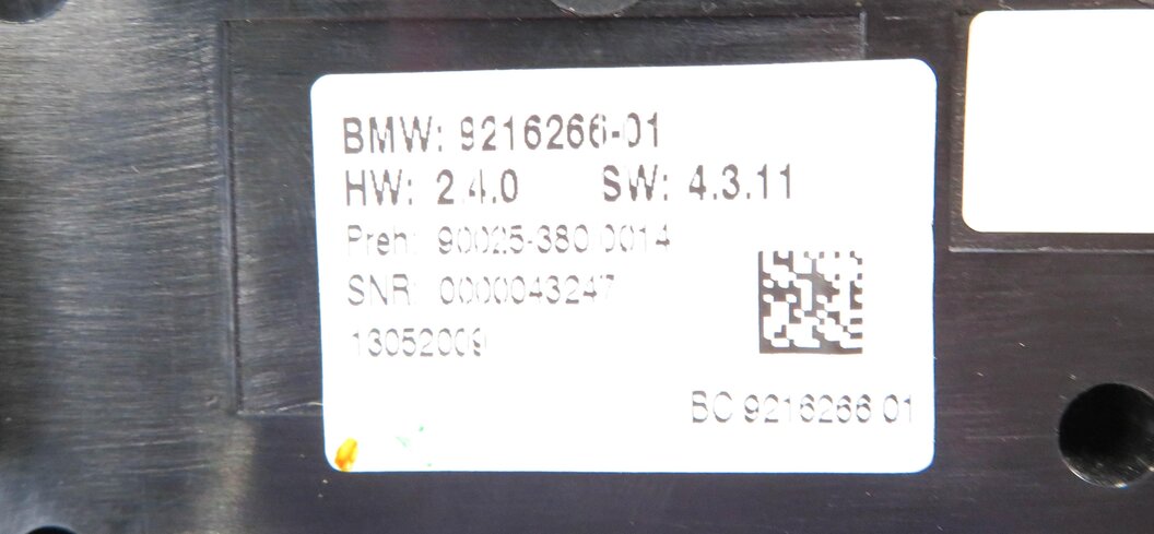 Thumbnail 8: 2009-2010 BMW 750i 760i (F01 F02) AM/FM STEREO FACE PLATE w/ TEMPERATURE CONTROL