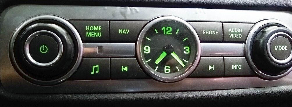 Thumbnail 2: 2011 RANGE ROVER SPORT (L320) STEREO NAV PHONE AUDIO VIDEO SWITCH PANEL w/ CLOCK