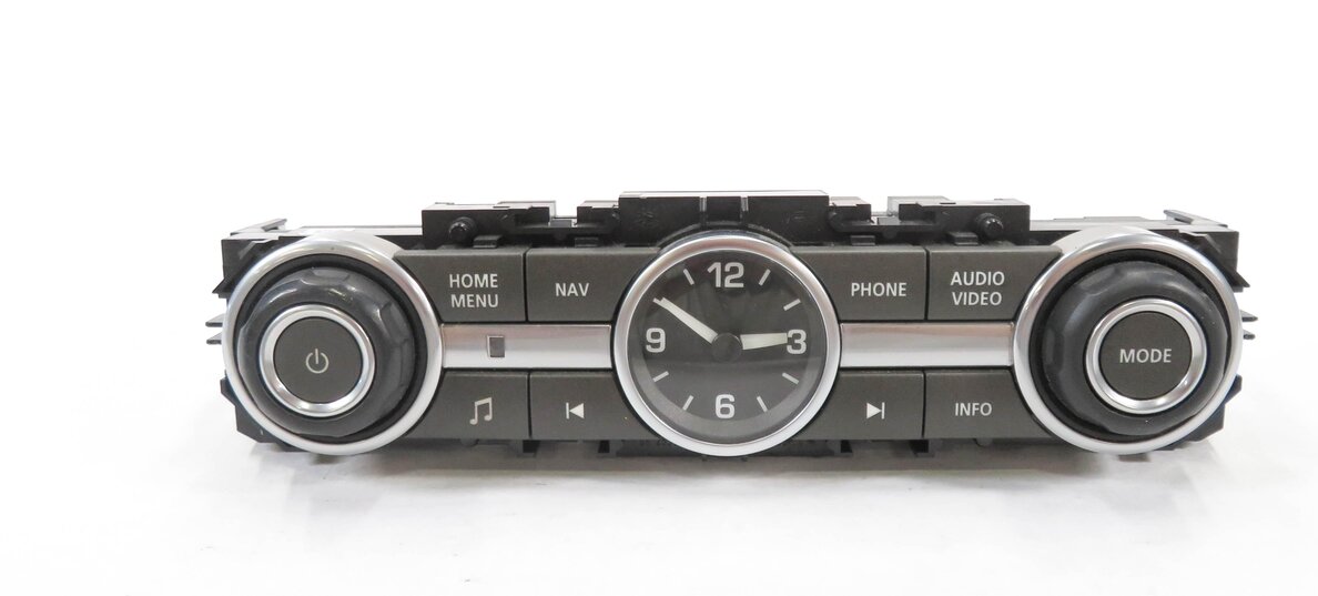 Thumbnail 3: 2011 RANGE ROVER SPORT (L320) STEREO NAV PHONE AUDIO VIDEO SWITCH PANEL w/ CLOCK