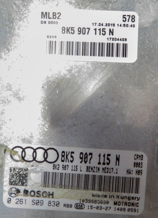 Thumbnail 13: 2015 AUDI A5 (B8 8T) 2.0L CPMB TURBO ENGINE ECM BCM IMMOBILIZER MODULE KEY SET