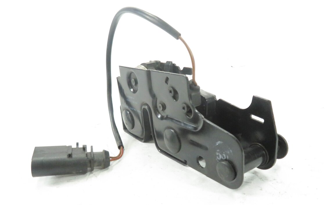 2011 AUDI Q7 (4L) FRONT HOOD LID LOWER LOCK LATCH ACTUATOR w/ CABLE