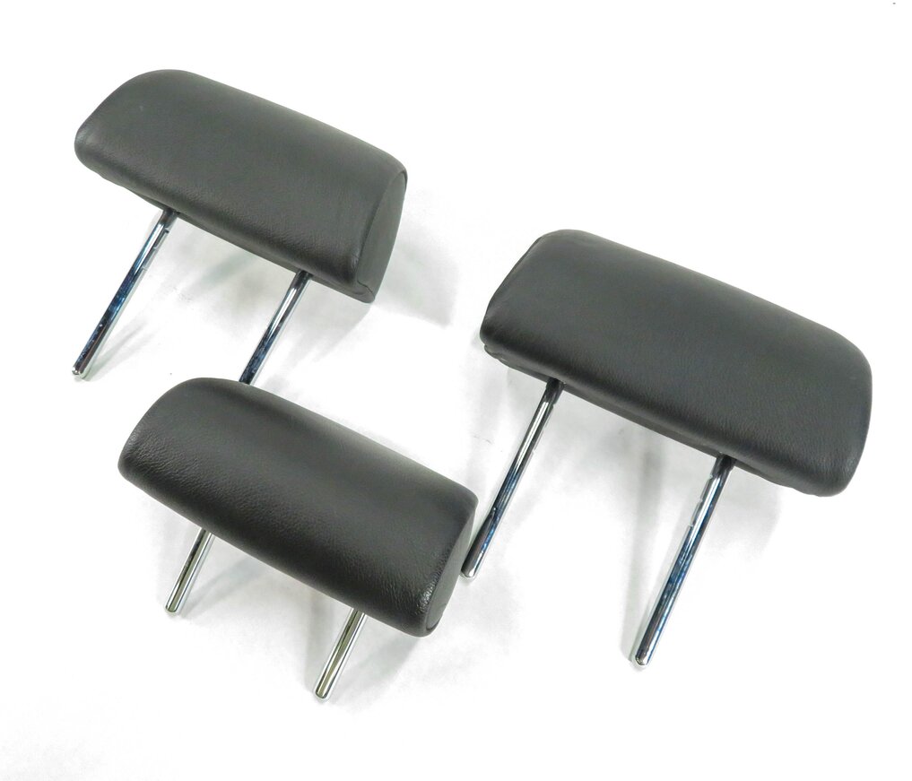 2008 BMW X5 (E70) REAR 2nd SECOND ROW (BLACK LEATHER) HEADREST SET-3