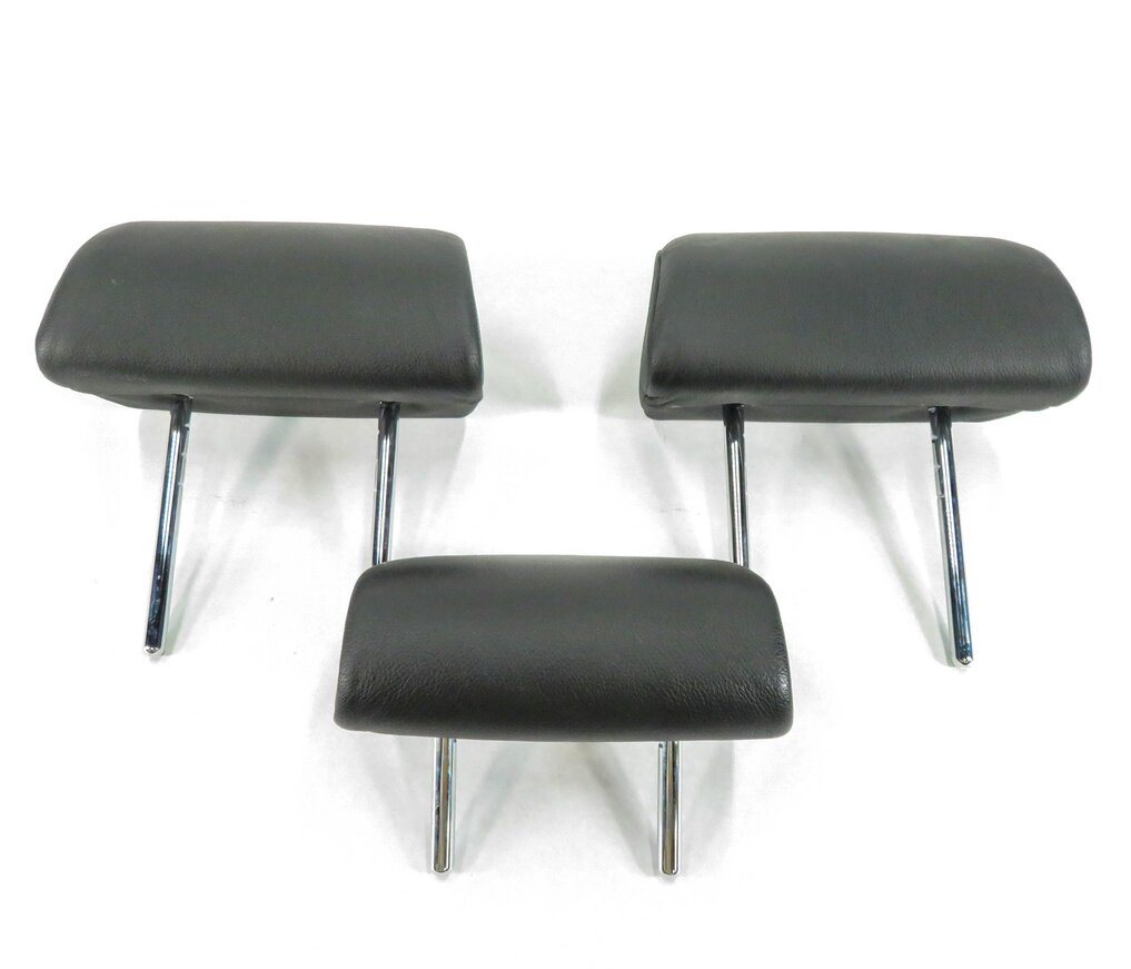 Thumbnail 2: 2008 BMW X5 (E70) REAR 2nd SECOND ROW (BLACK LEATHER) HEADREST SET-3