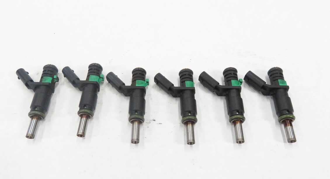 Thumbnail 2: 2010-2013 MB C300 C350 E350 GLK350 S400 HYBRID (W204 X204) FUEL INJECTOR SET (6)
