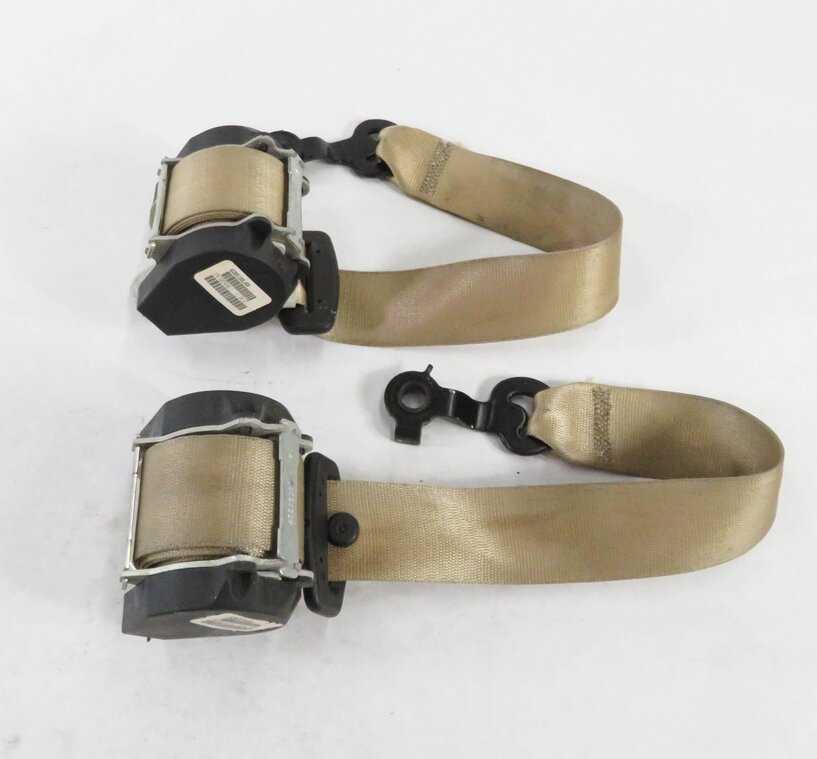 Thumbnail 3: 2007 BMW X5 (E70) REAR 3rd THIRD ROW SEATBELT BUCKLE RETRACTOR SET-2 (BEIGE)